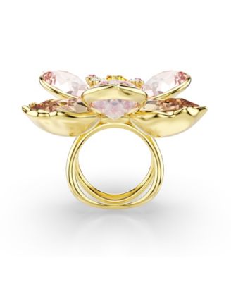 Idyllia Multicolored Gold-Tone Plated Motif Ring