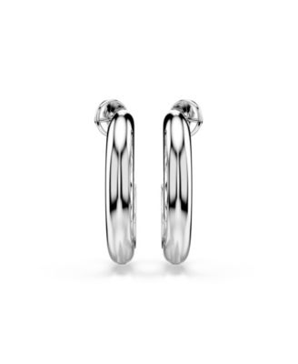 Sublima Rhodium Plated Hoop Earrings