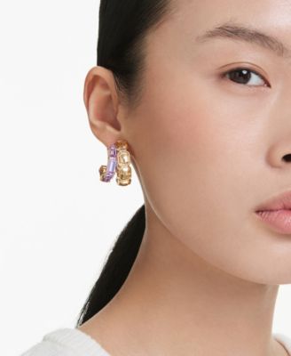 Millenia Gold-Tone Plated Hoop Earrings