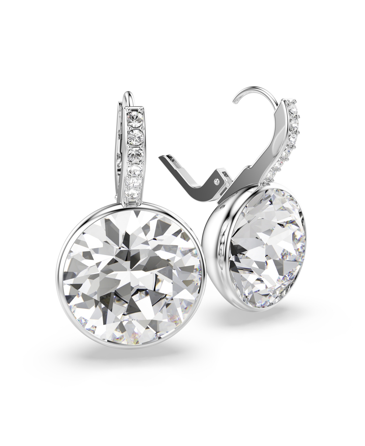 Swarovski Millenia Rhodium Plated Drop Earrings In Metallic