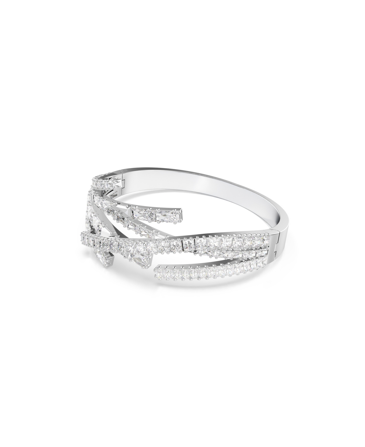 Swarovski Swaroski Matrix Rhodium Plated Bangle In Metallic