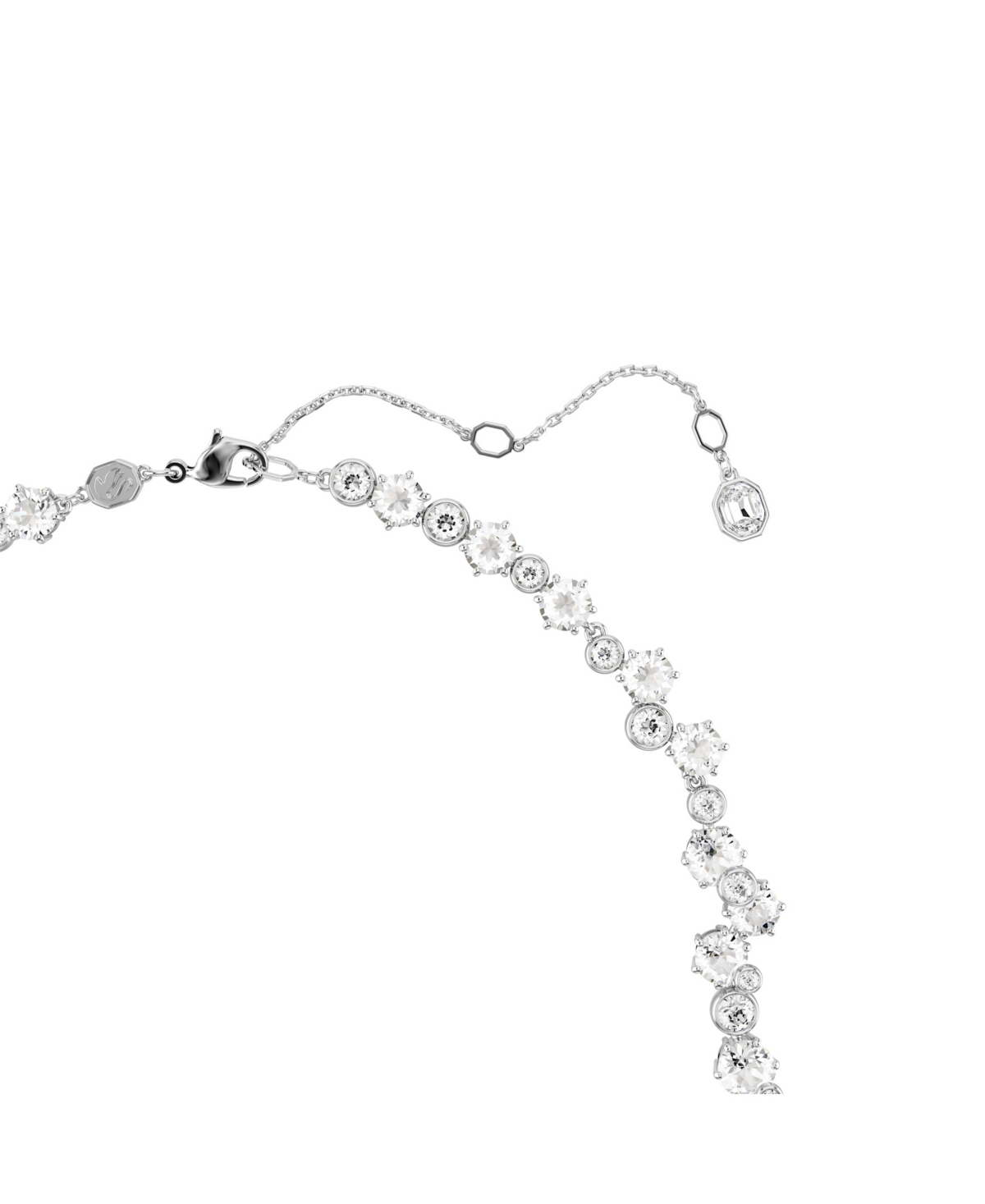 Swarovski Constella Rhodium Plated Necklace In Metallic