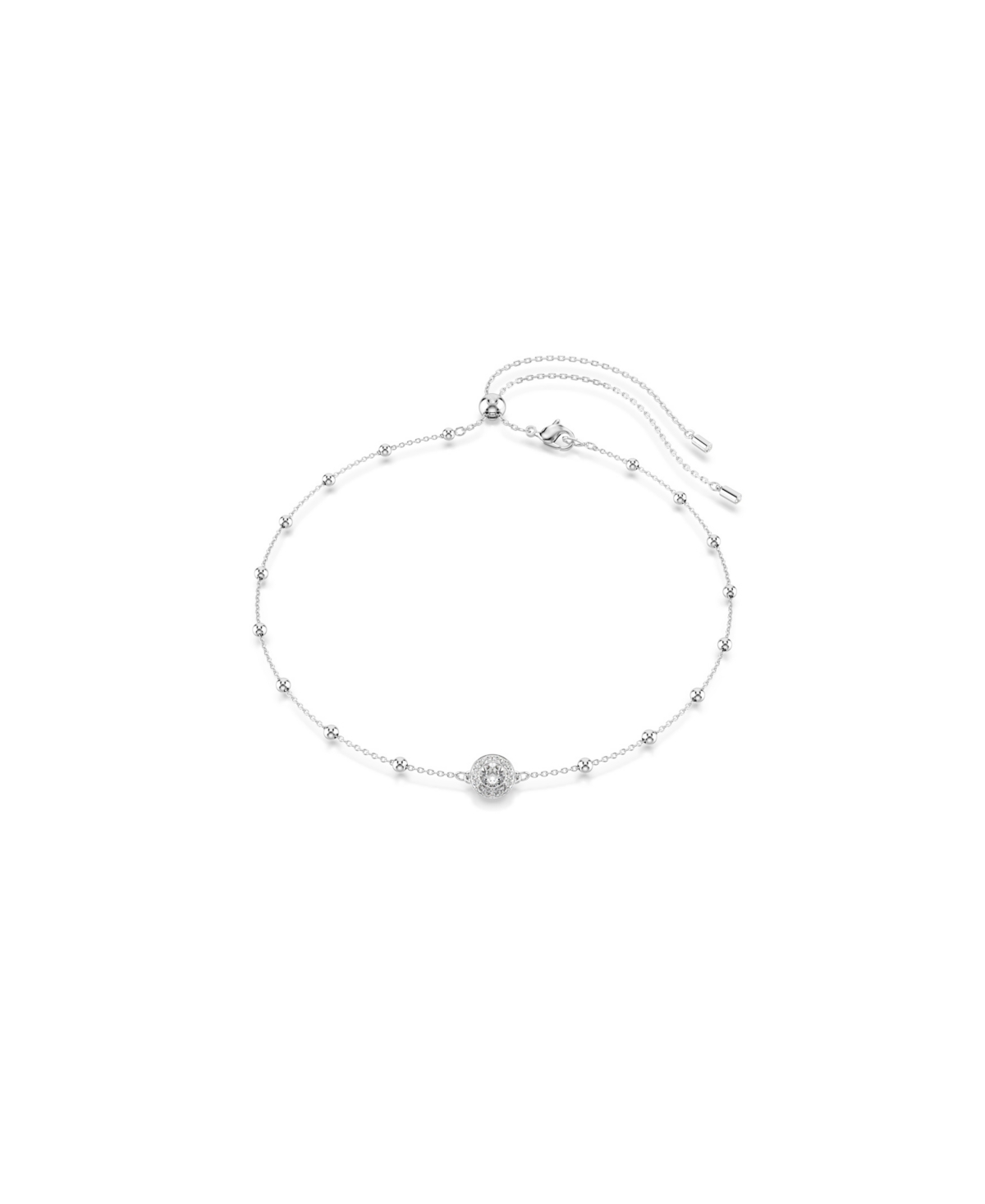 Swarovski Rhodium Plated Crystal Una Angelic Necklace In Silver