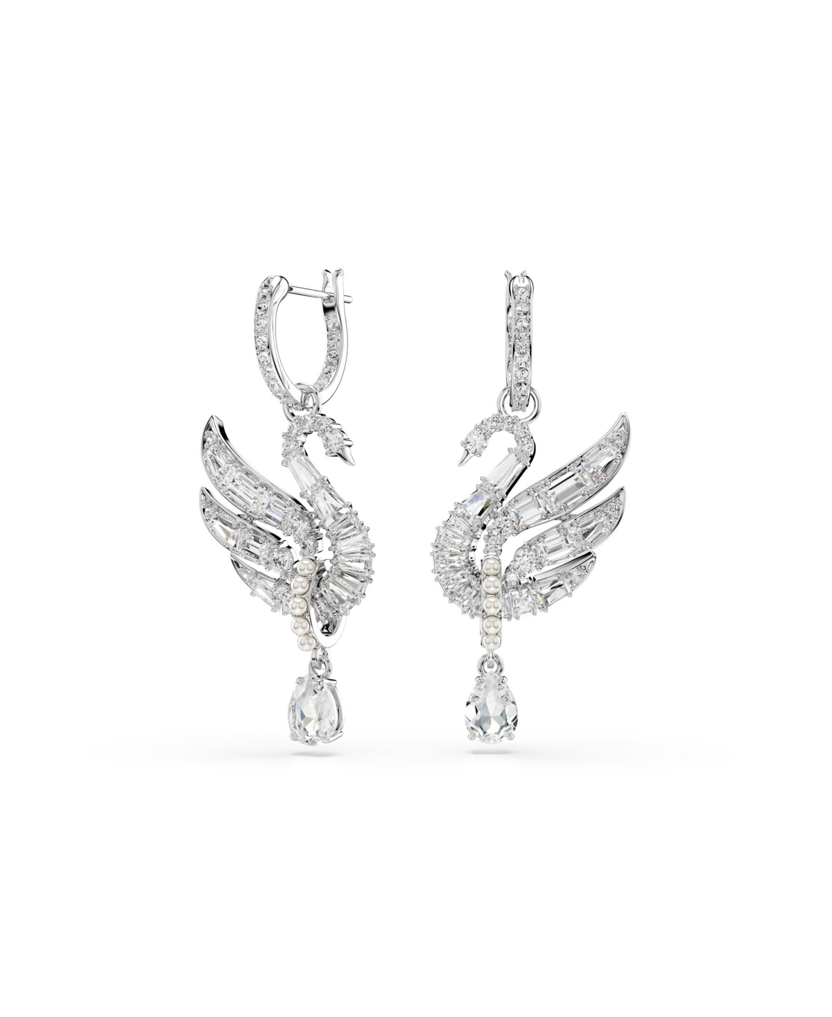Swarovski Swan Vienna Rhodium Plated Earrings