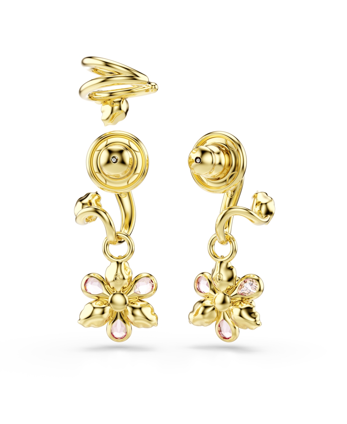 Swarovski Idyllia Gold-tone Plated Set Of Three Earrings In Gold