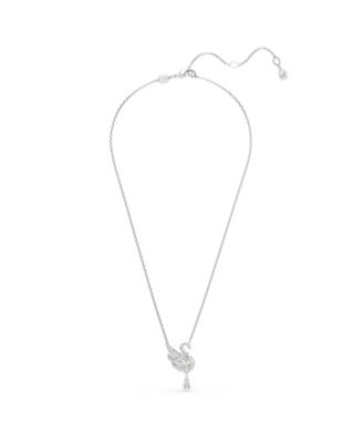 Swan Vienna Rhodium Plated Pendant Necklace