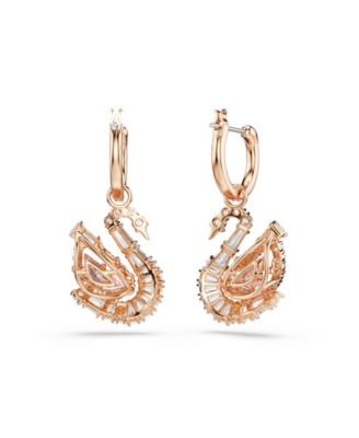 Swan Pink Drop Earrings