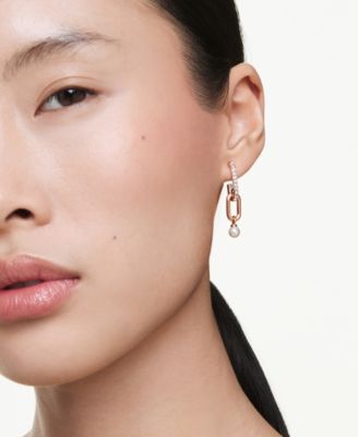 Constella Rhodium Plated Drop Earrings