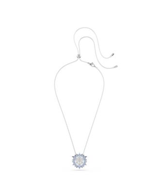 Magic Rhodium Plated Brooch and Pendant Necklace