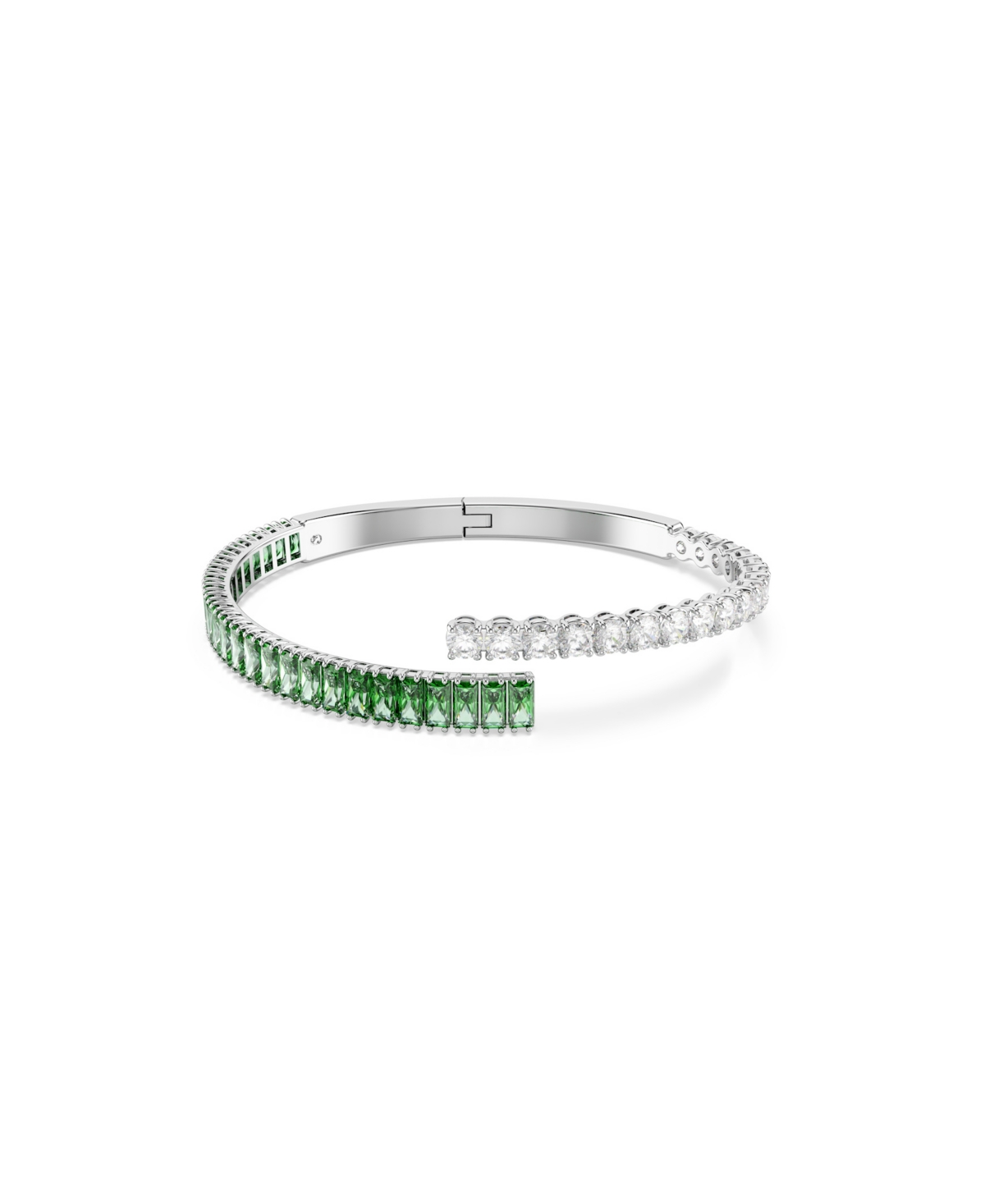 Swarovski Matrix Emerald-stone White-stone Bracelet In Metallic