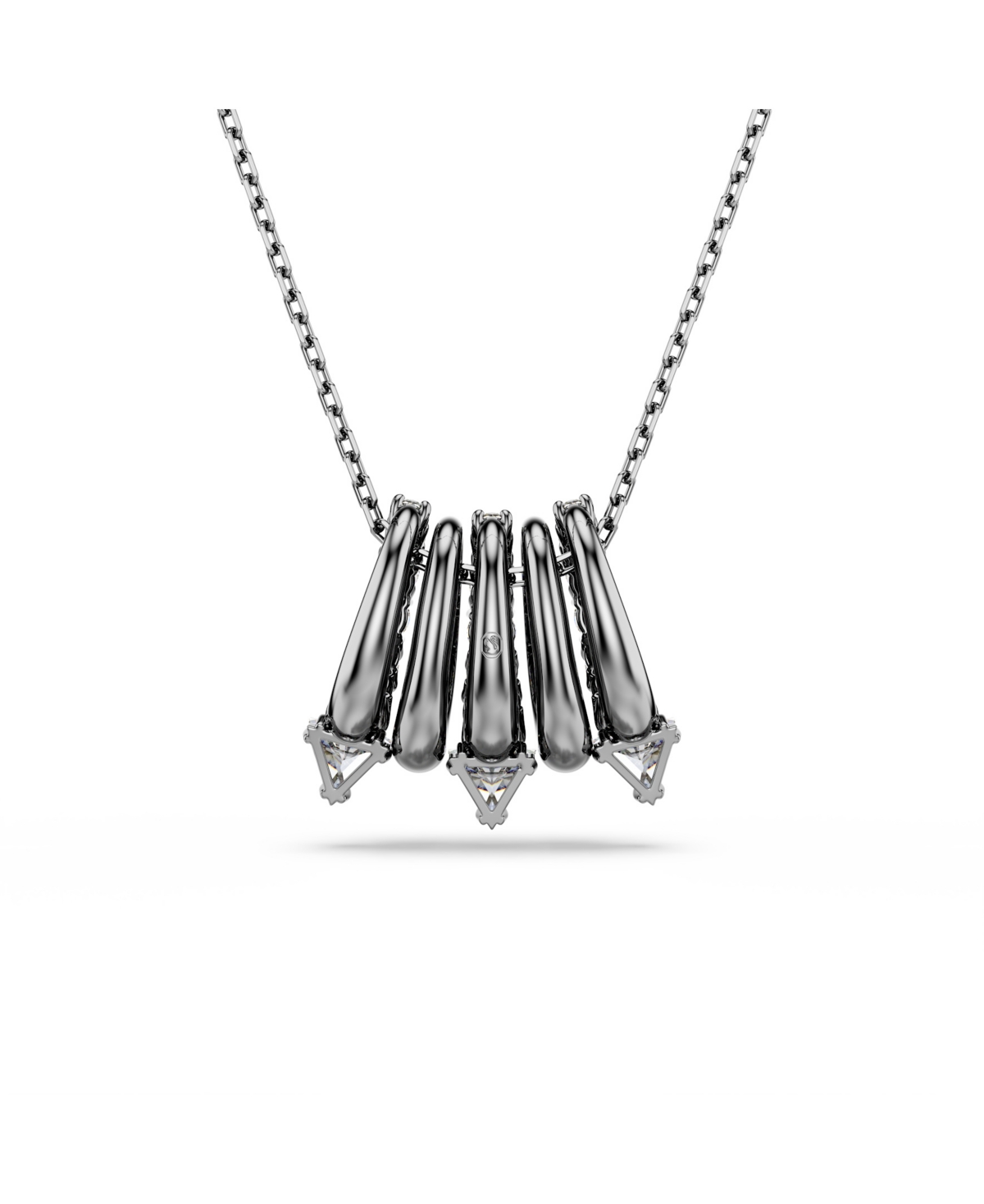 Swarovski Sublima Ruthenium Plated Pendant Necklace In Gray