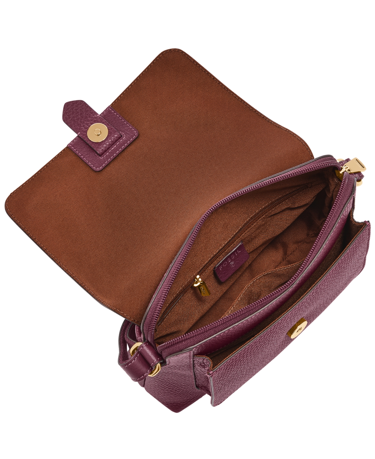 Fossil Kinley Small Leather Crossbody Bag In Red