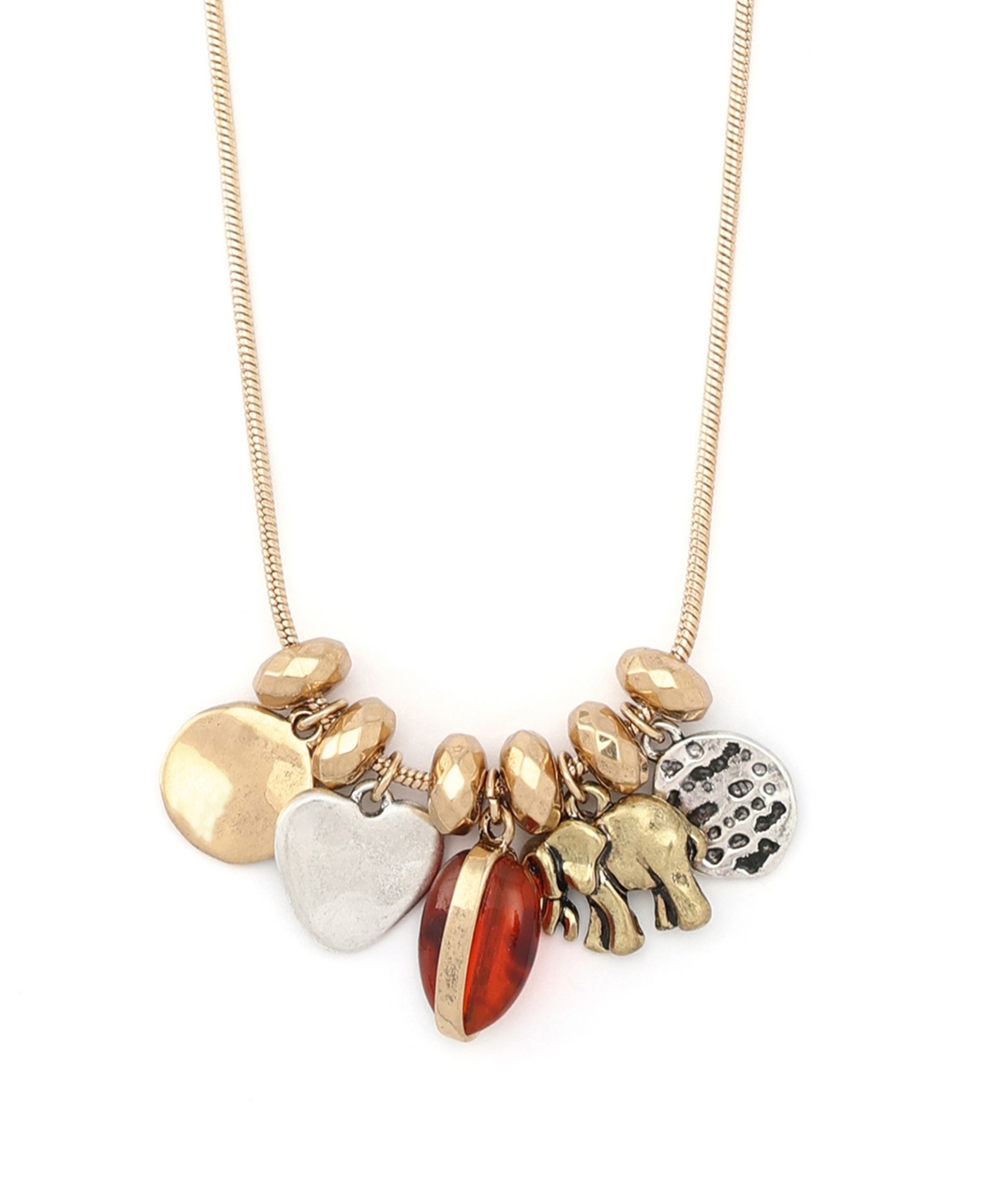 Robert Lee Morris Soho Gold Heirloom Charms Bib Necklace
