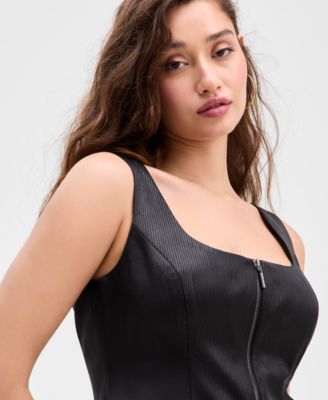 Jemma Peplum-Hem Zippered Vest