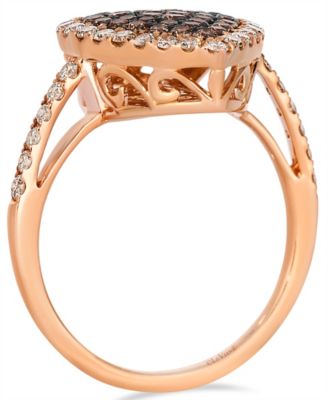 Chocolate Ombre Diamond Ring (1.14 ct. t.w.) in 14K Strawberry Gold