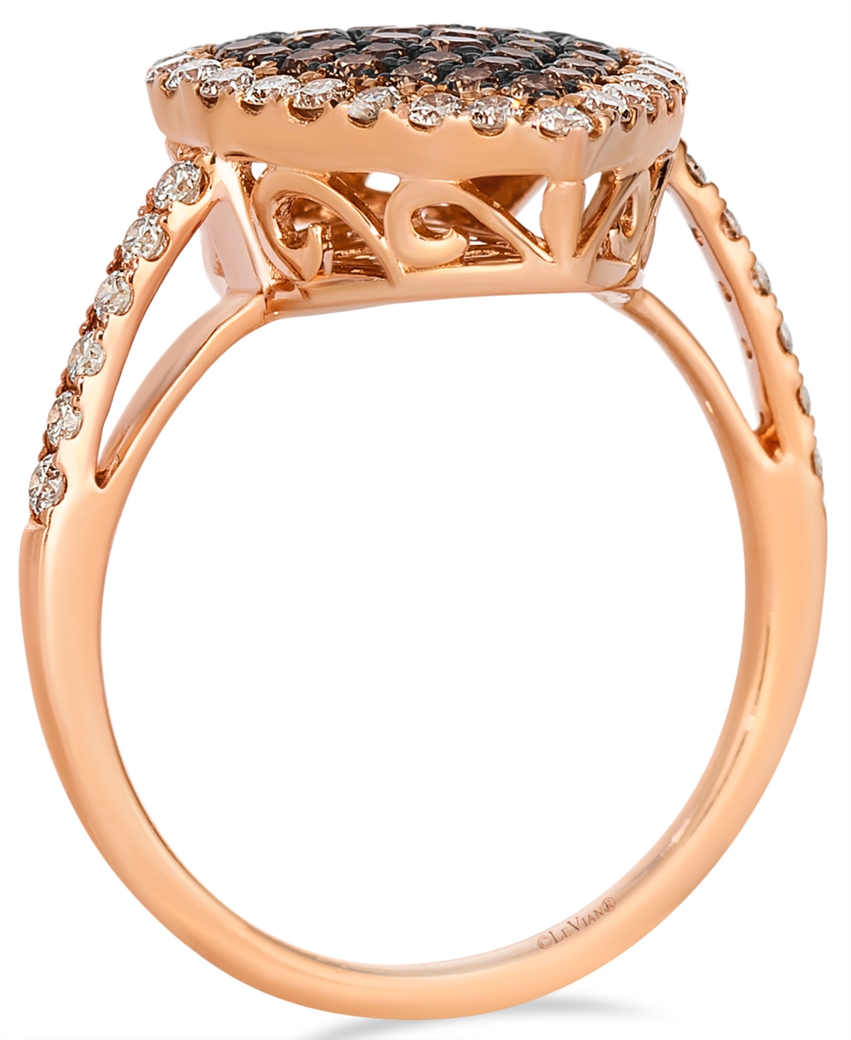 Le Vian Chocolate Ombre Diamond Ring (1.14 Ct. T.w.) In 14k Strawberry Gold In Gold