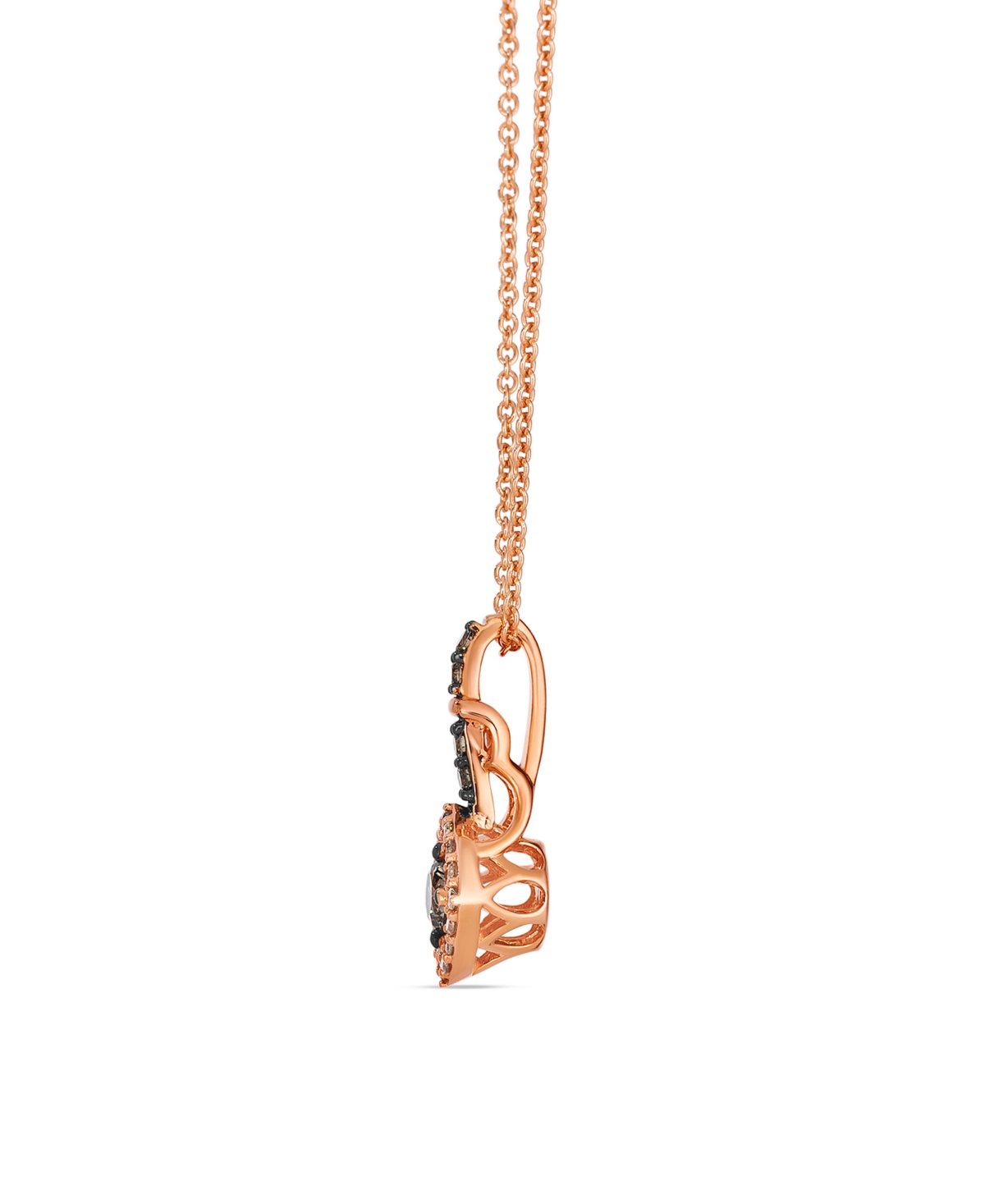 Le Vian Vanilla Diamond (0.07 Ct. T.w.) And Chocolate Diamond (0.19 Ct. T.w.) Pendant Necklace In 14k Strawb In Gold