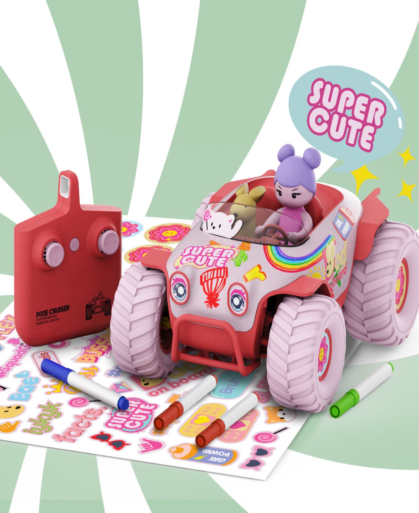 Детская игрушка Sharper Image Pixie Cruiser Doodle Customizable Remote-Control Car — фото 6