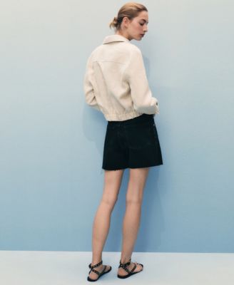 Women's Frayed Hem Denim Shorts