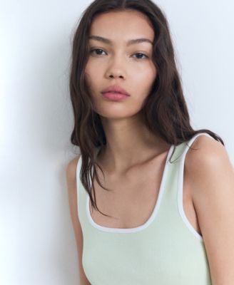 Women's Contrasting Trim Knitted Top