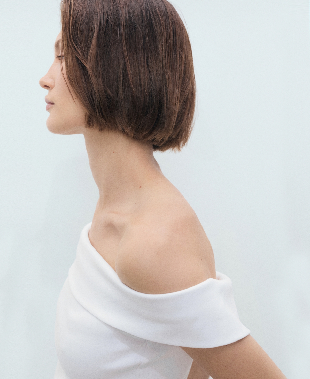 Mango Off The Shoulder Top In White