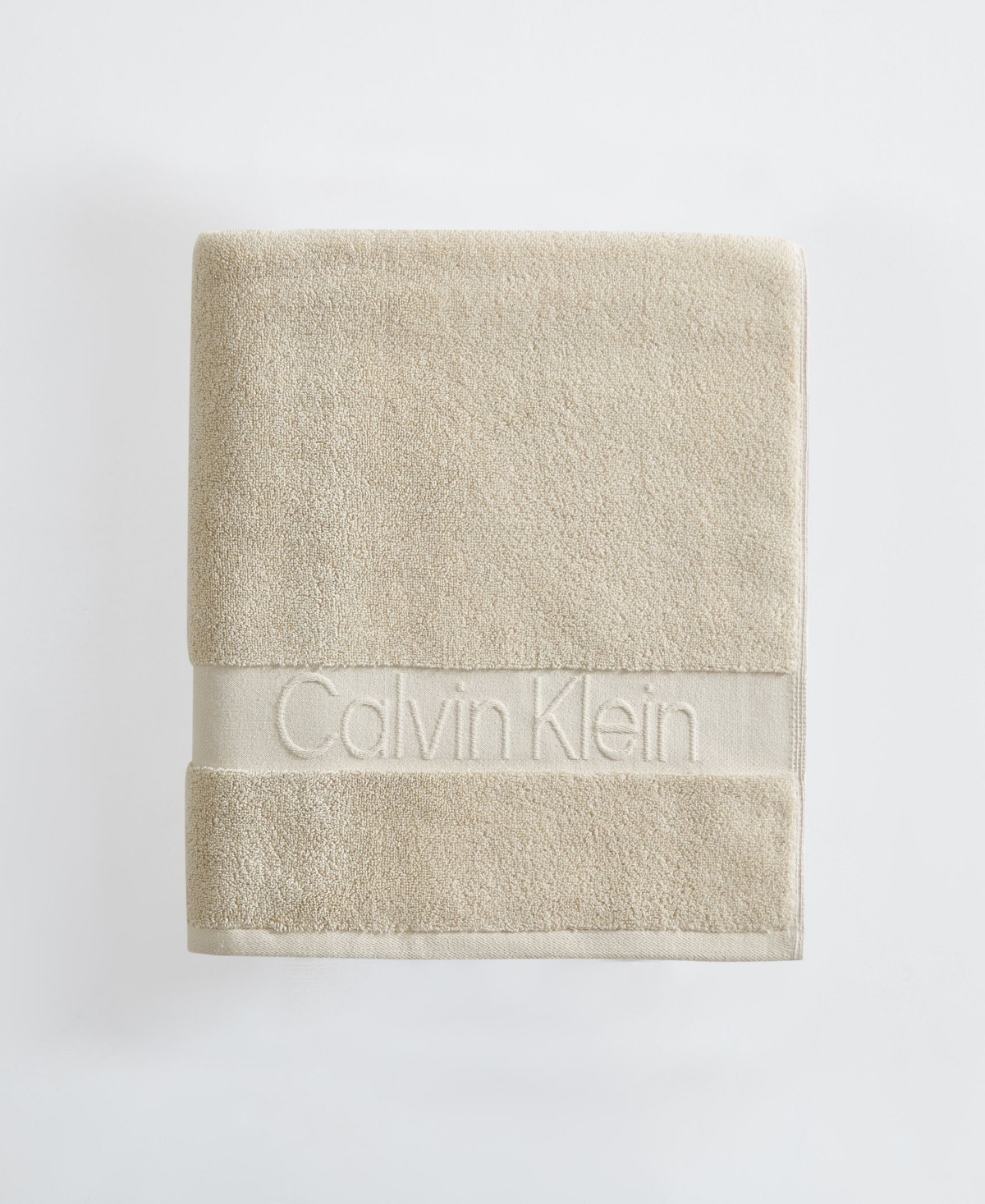 Calvin Klein Iconic Cotton Jacquard Bath Towel, 56" x 30"