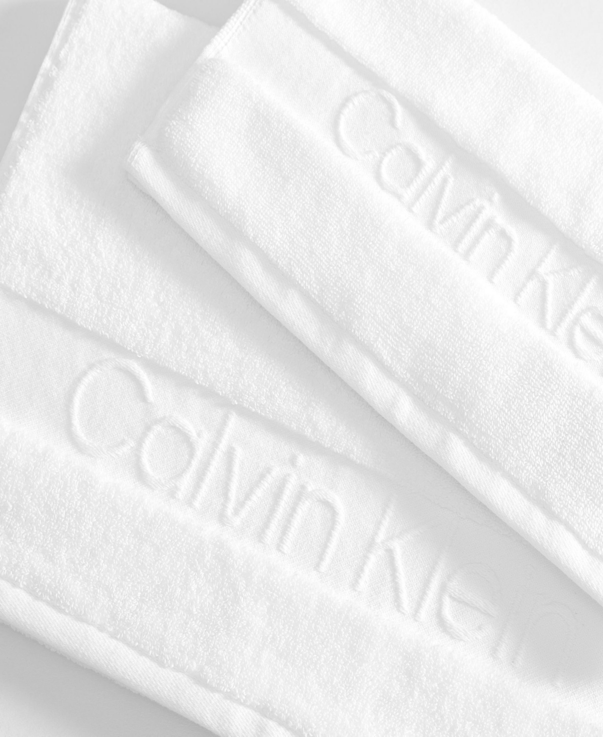 Calvin Klein Iconic Cotton Jacquard Hand Towel, 30" x 16"