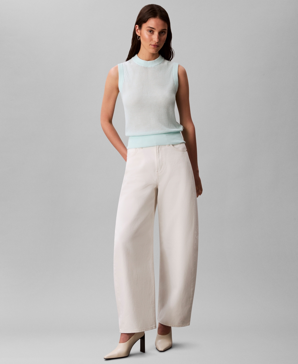 Calvin Klein Women's Mesh Sweater Vest