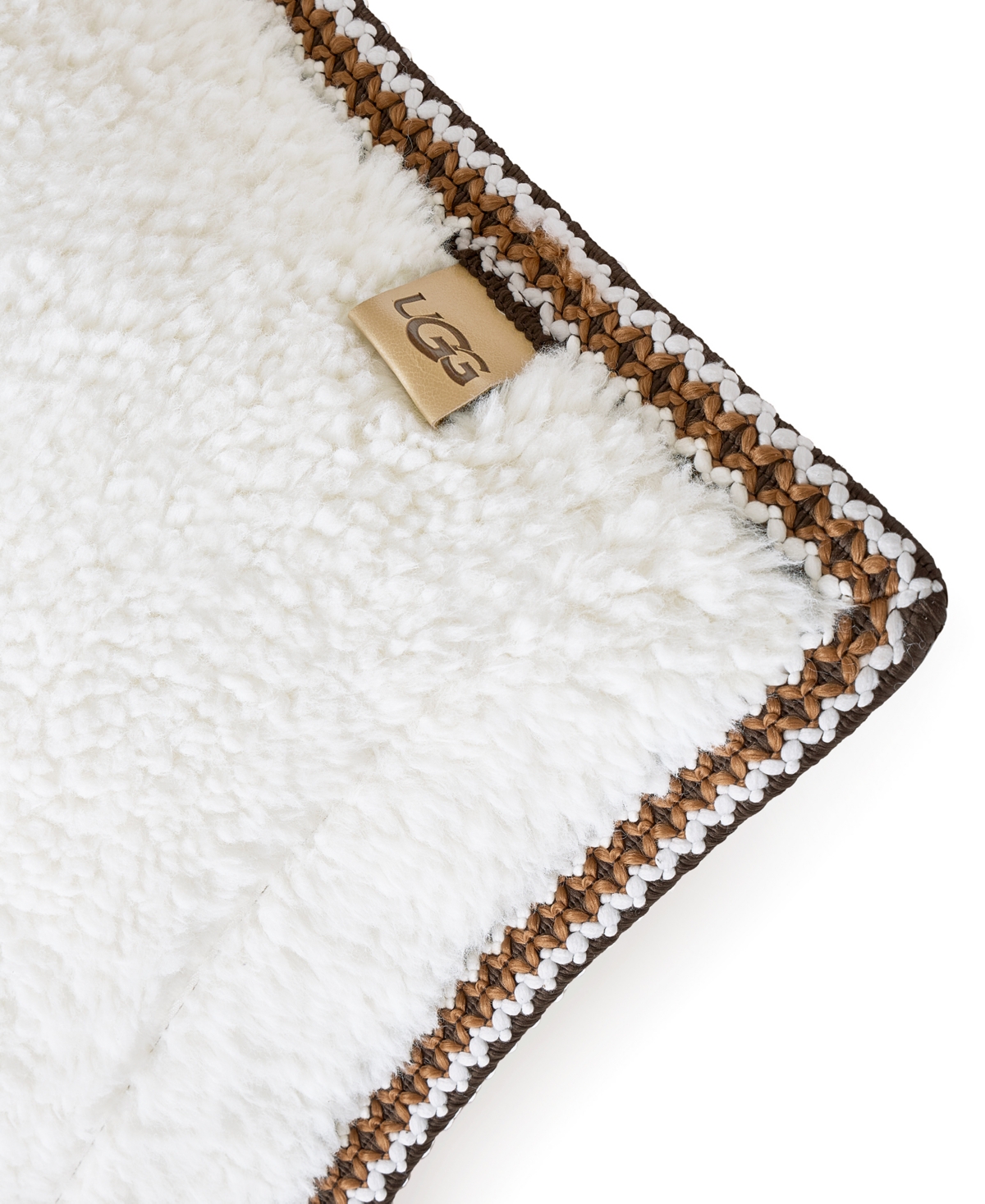 Ugg Kirkwood Braid Decorative Pillow, 20" X 20" In Brown