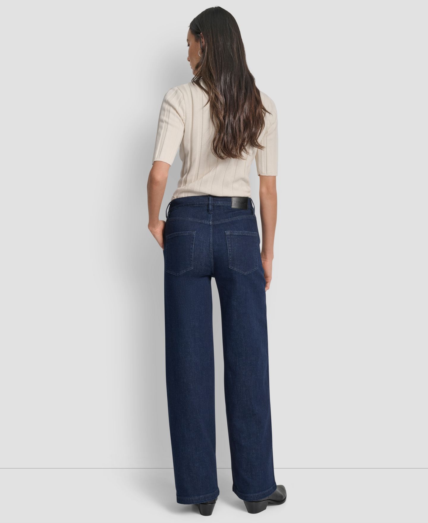 DKNY Jeans Женские джинсы DKNY с высокой посадкой в стиле классических брюк, для невысоких, цвет: Lexington — фото 2