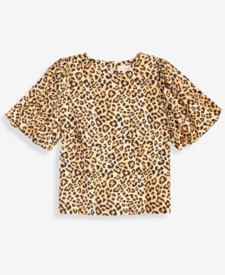 Woven Puff-Sleeve Top, Macy's Exclusive
