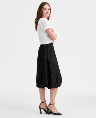 Women's Floral Jacquard Organza Bubble Skirt, Macy's Exclusive