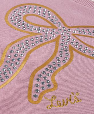 Girls' S-XL Meet and Greet Ribbed Crewneck Long-Sleeve Sweater