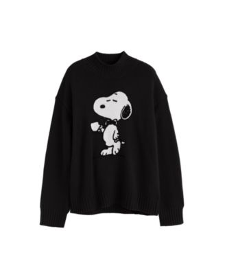 Women's Wool-Cashmere Tea Time Snoopy Sweater