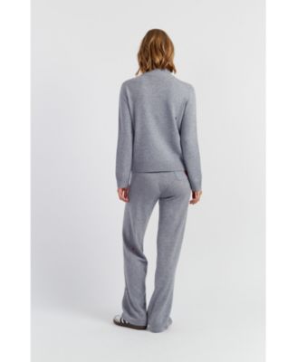 Women's Wool-Cashmere Snoopy Ski Zip Sweater