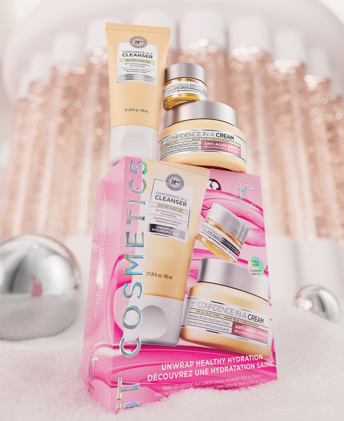 It Cosmetics Holiday 25 Confidence 3-piece Set In Transparent