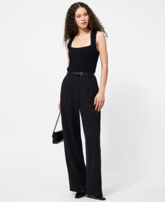 Women's Ottoman Crinkle Sleeveless Tank Top