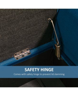 Button-Tufted Storage Rubberwood Ottoman Bed Bench,