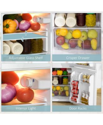 3.2 Cu.Ft Mini Fridge with Freezer and Adjustable Shelf,