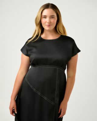 Plus Size Josephine Contrast Stitch Dress