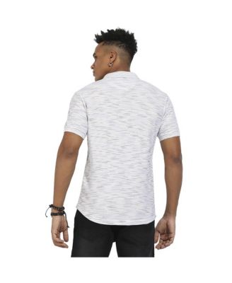 Men's White Honeycomb Knit Shirt