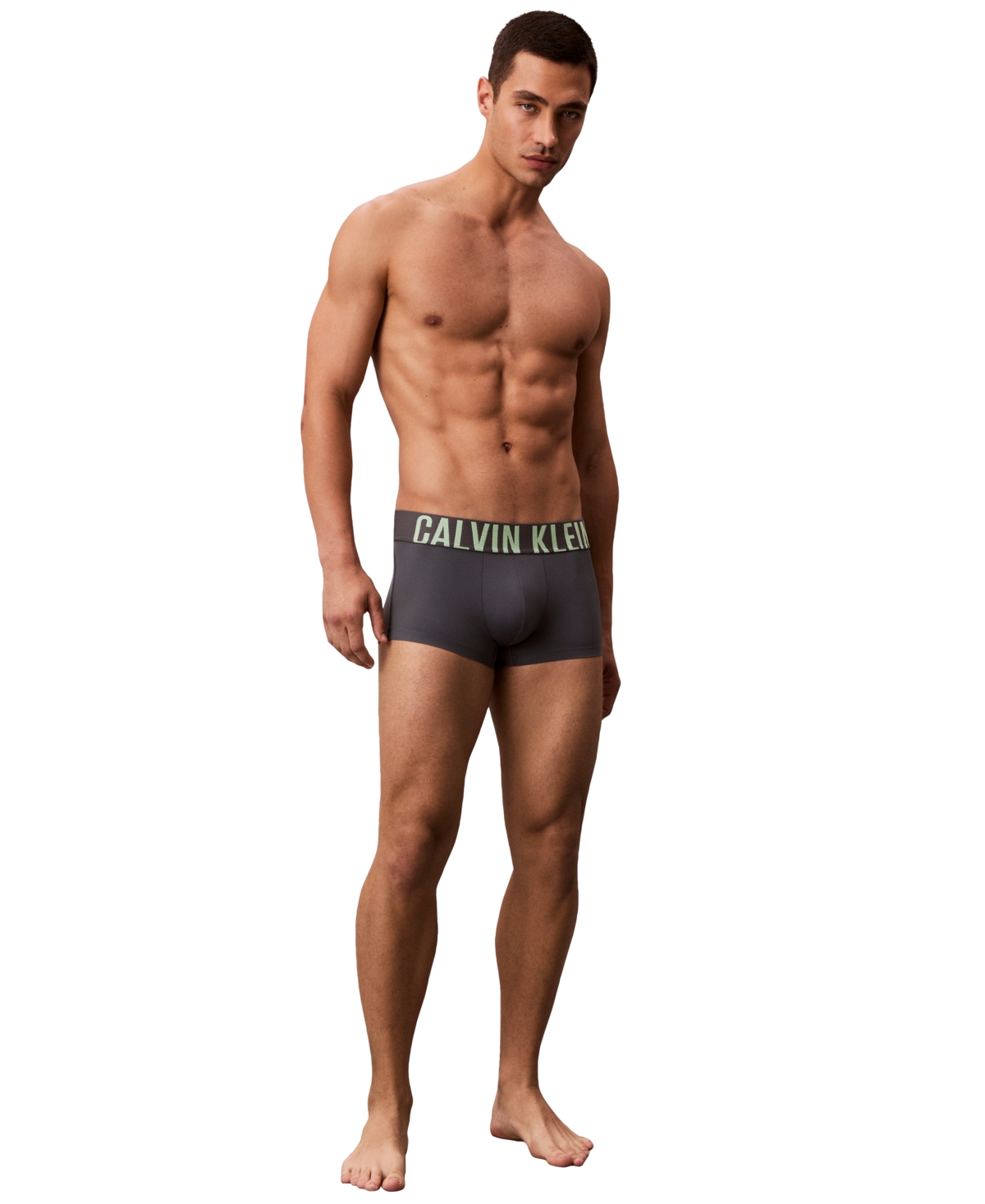Calvin Klein Men's Intense Power Low-rise Trunks In Gray