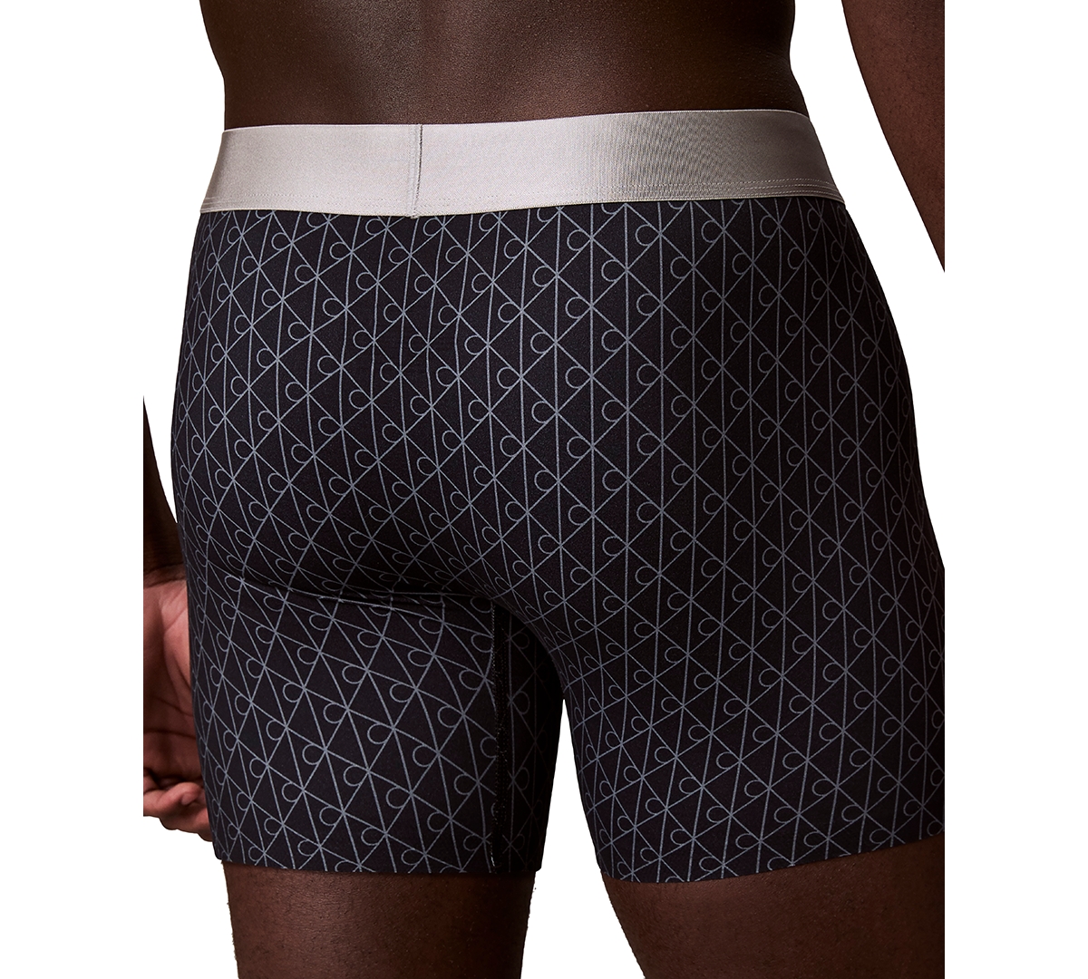 Calvin Klein Men's Brushed Microfiber Stretch Boxer Brief In Gray