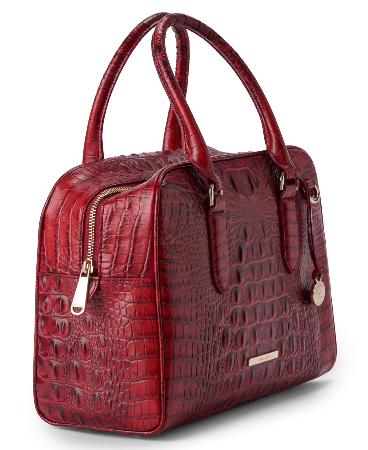 Brahmin Women's Marissa Scarlet Alden Road Satchel Handbag In Red