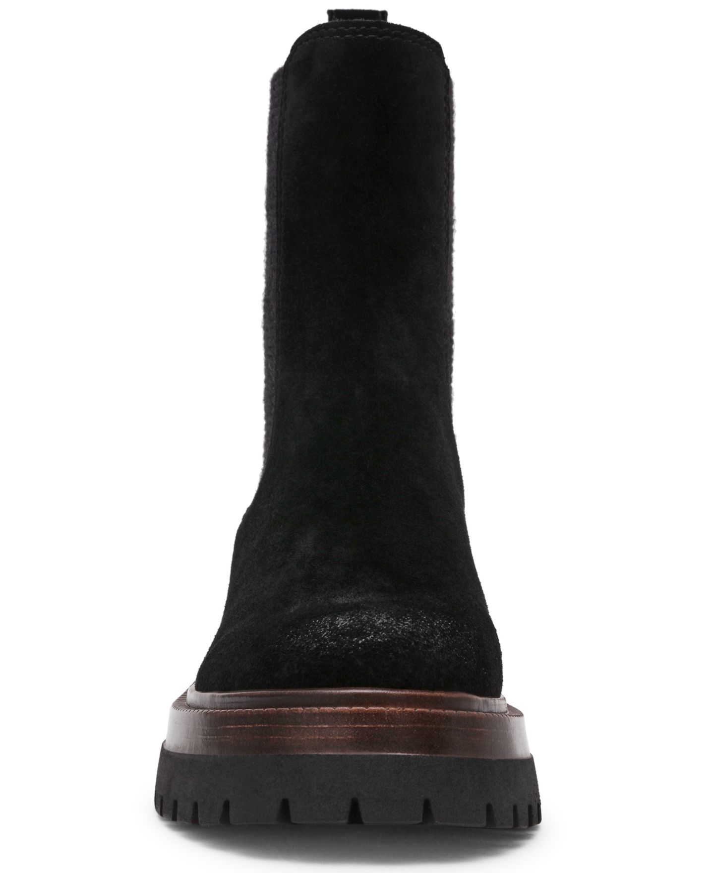 Женские ботинки Steve Madden Blitzen Lug-Sole Chelsea Booties, цвет: Чёрный — фото 6