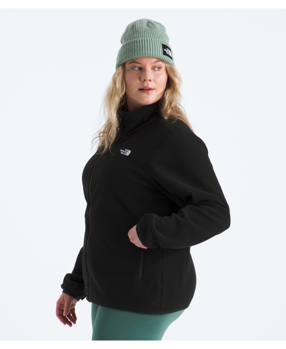 The North Face Plus Size Glacier Fleece Jacket In Black