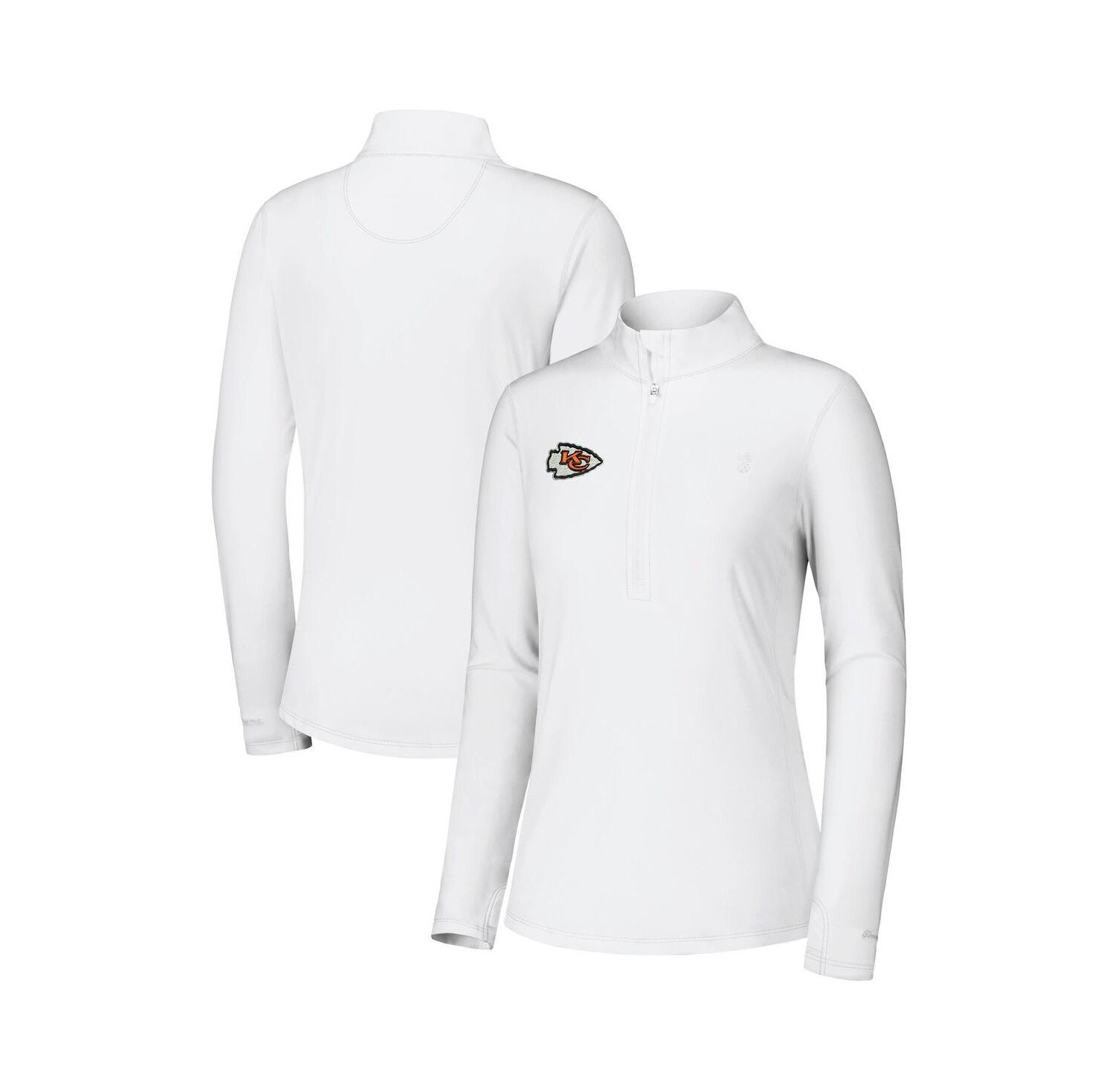 Women's White Kansas City Chiefs Sport Playa Vista IslandZone Quarter-Zip Jacket