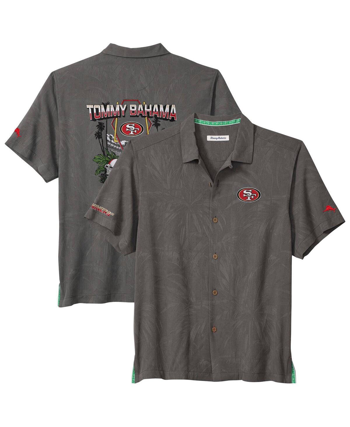 Tommy Bahama Men's Gray San Francisco 49ers Endzone Paradise Coolmax Button-Up Shirt