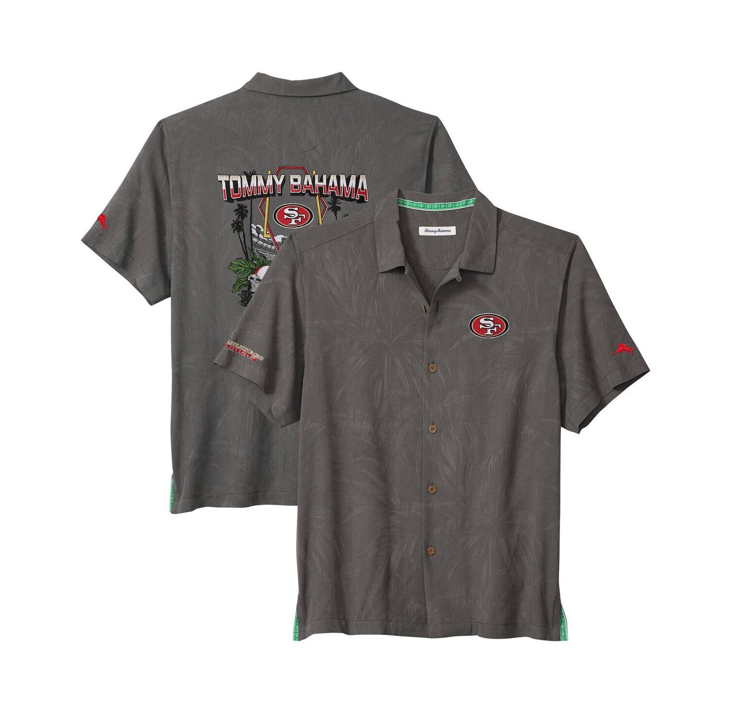 Men's Gray San Francisco 49ers Endzone Paradise COOLMAX Button-Up Shirt