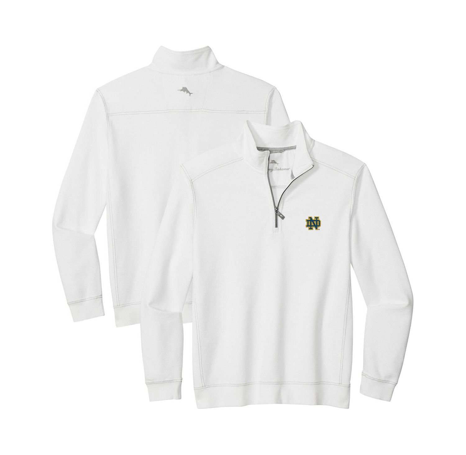 Men's White Notre Dame Fighting Irish Montego Bay Half-Zip Jacket